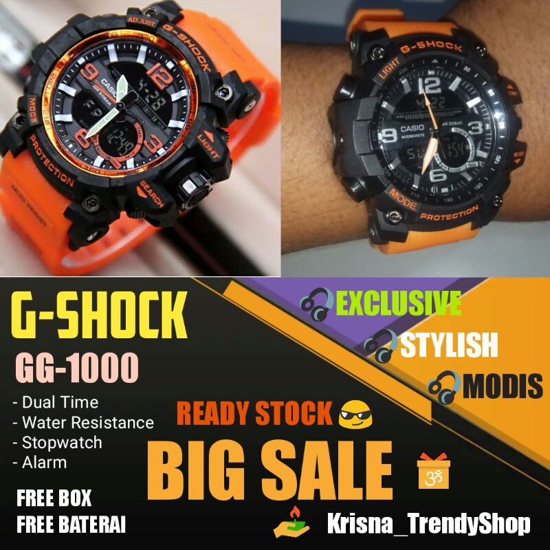 Jam Tangan  G-Shock GG 1000 ORANGE Keren Anti Air, Stylish dan Modis. Free Box & Baterai