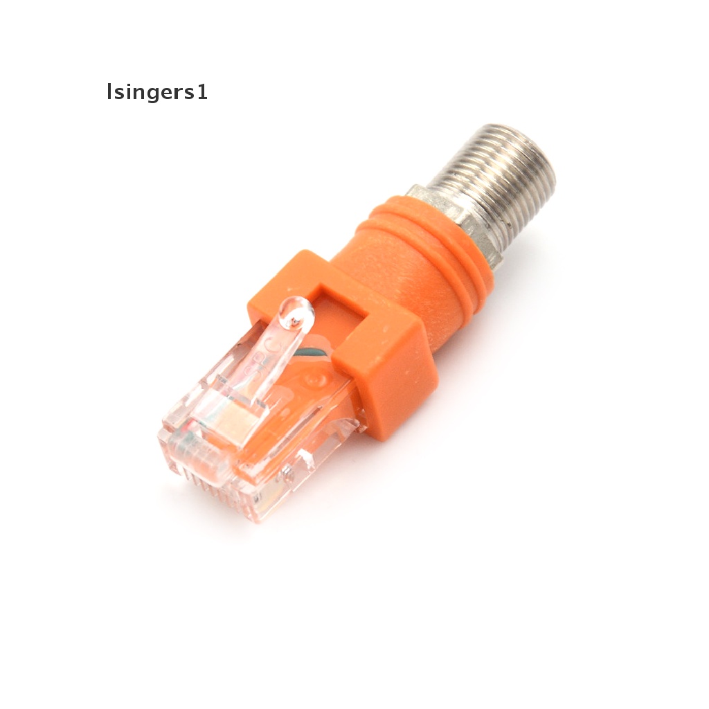 (lsingers1) Adaptor Konektor Kabel Coaxial RJ45 Male Ke RF Female