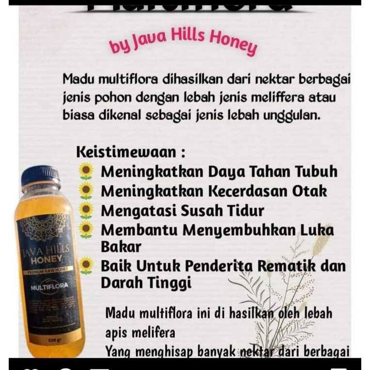 GRATIS SENDOK KAYU / MADU MULTIFLORA / MADU JAVAHILLS || Madu Multiflora  javahills