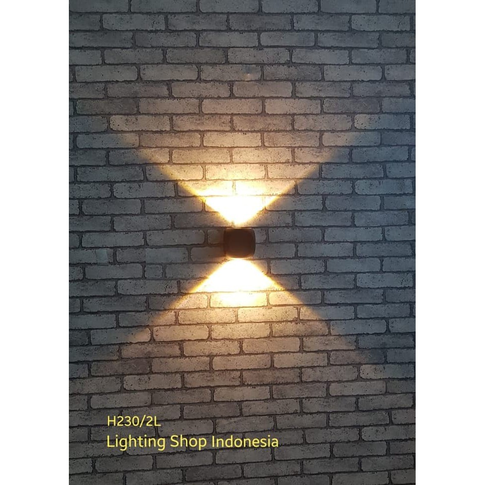 H230 2L Lampu  dinding taman  led 2x2w waterproof outdoor 