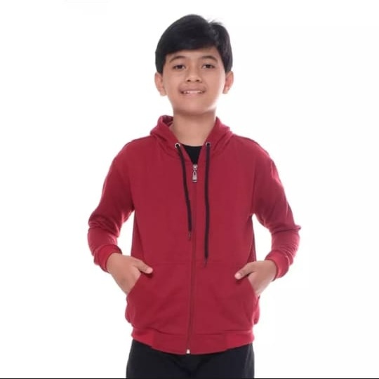 SONY KID'S Zipper || Jaket Hoodie Zipper II swaeter Polos Anak SZ S-M-LXL