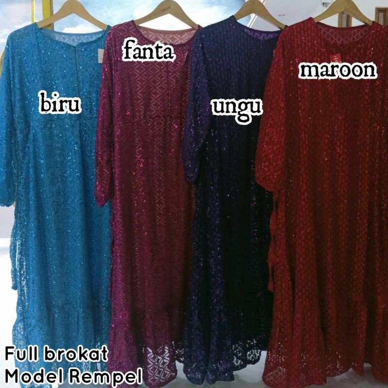 [BISA COD] GAMIS BROKAT FULL furing polos | rempel | susun [Best Seller]