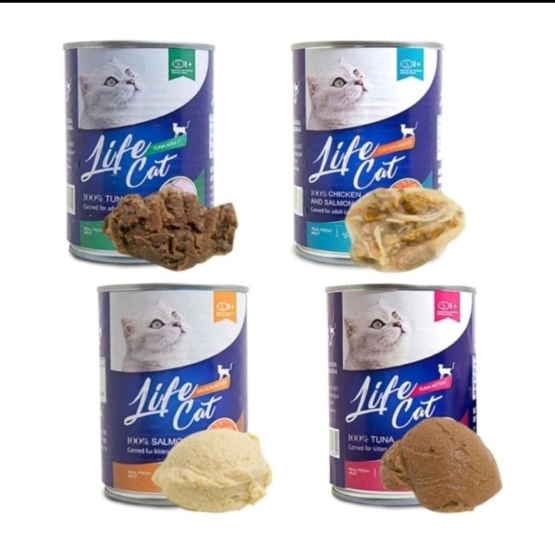Life Cat kaleng 400gr Life Cat wet food Life Cat makanan basah kucing Makanan Kucing