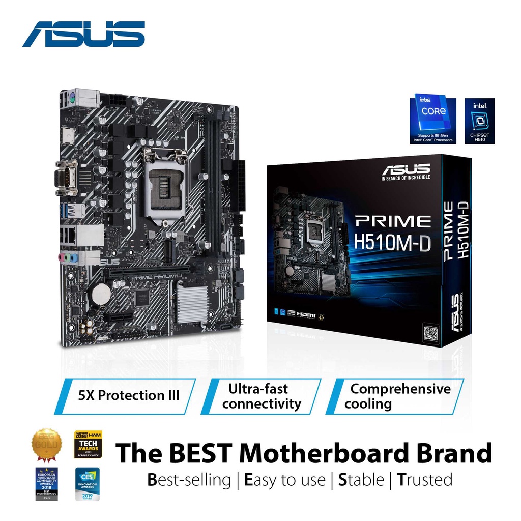 ASUS PRIME H510M-D | Motherboard Intel LGA 1200, Gen 11, H510, M-ATX