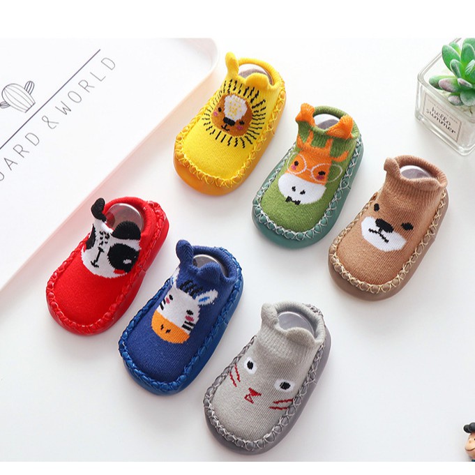 Prewalker Kaos kaki bayi antislip mocassins sepatu bayi