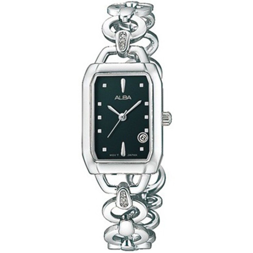 ALBA Jam Tangan Wanita AH7779X1 - Silver/Hitam