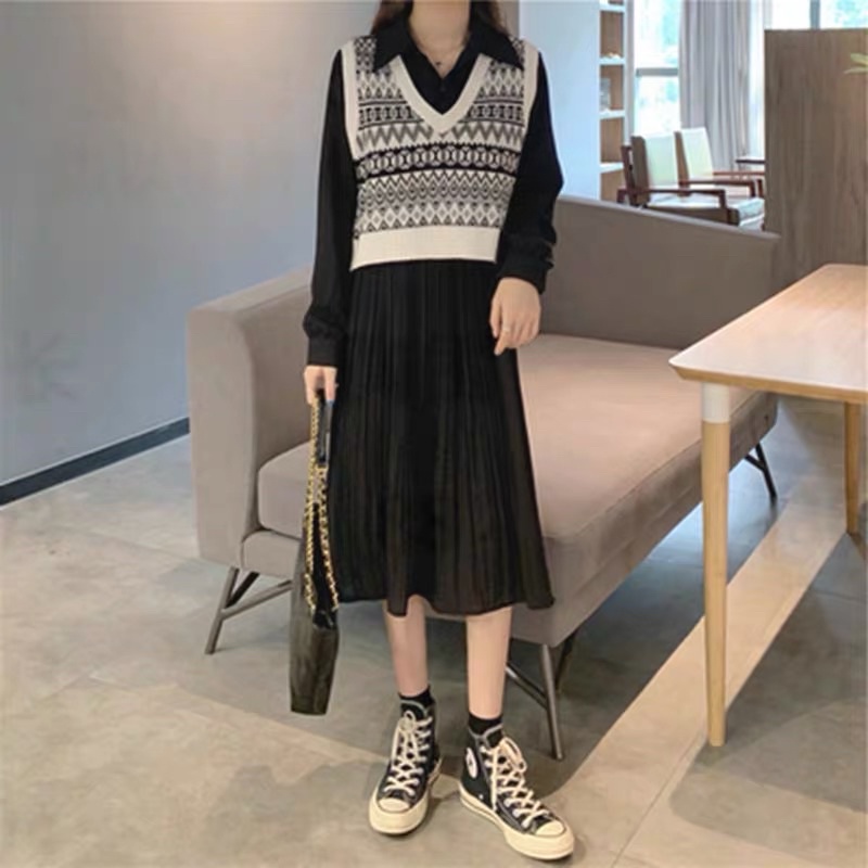 KNIT VEST WANITA ATASAN  RAJUT KOREAN STYLE OVERSIZED BAJU KAOS MX927