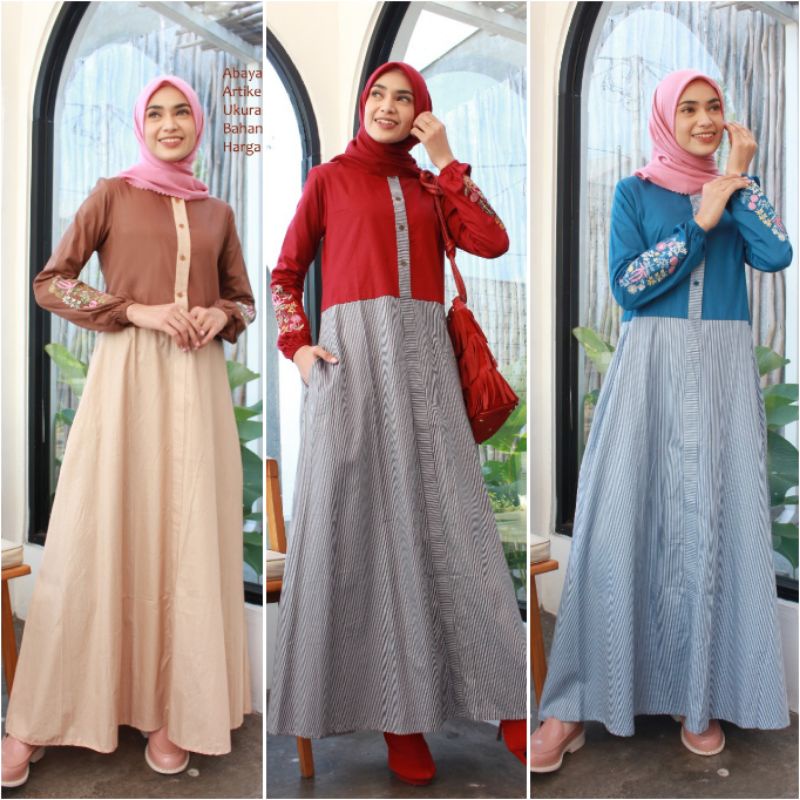 SALE Abaya busui Dannis Collection teal brown maroon XS | 211204