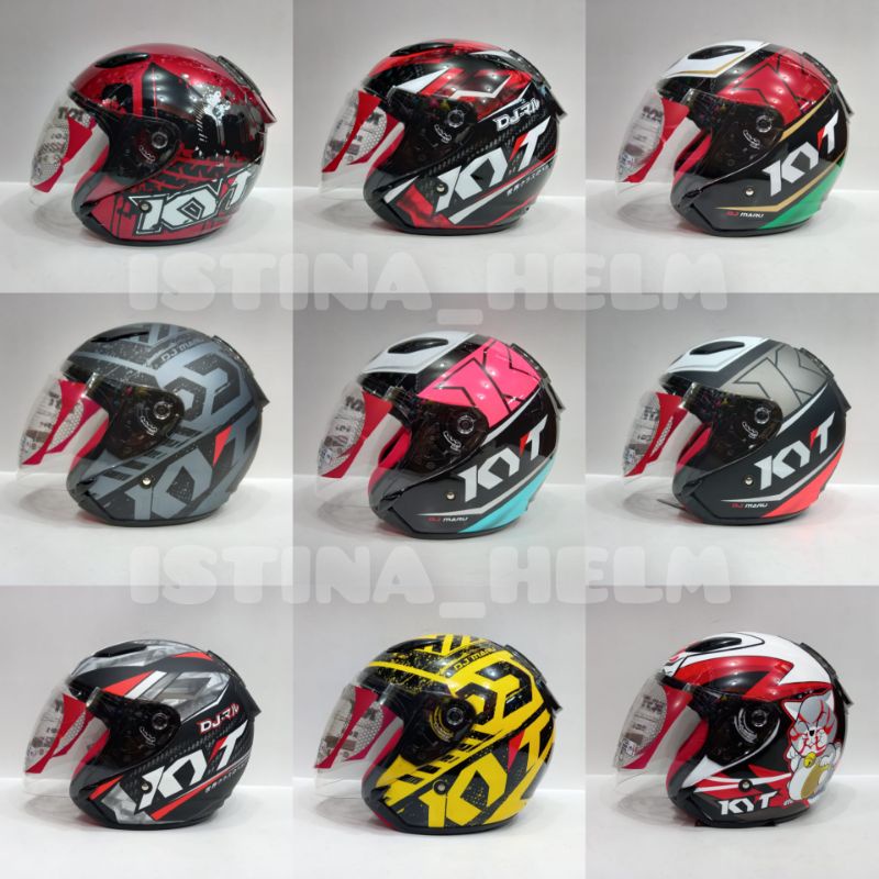 HELM KYT DJ MARU MOTIF HALF FACE