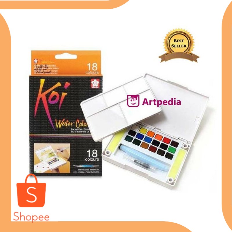 

Unik parts SAKURA Koi Watercolor 18 Colors / cat air koi 18 warna 20DEZ Diskon