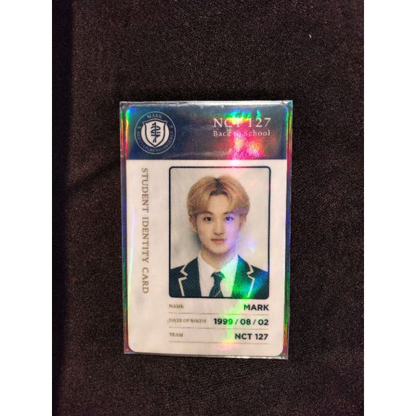 wts want to sell nct 127 mark back to school kit id card mark b2s id card 2019 nct 127 mark photocar