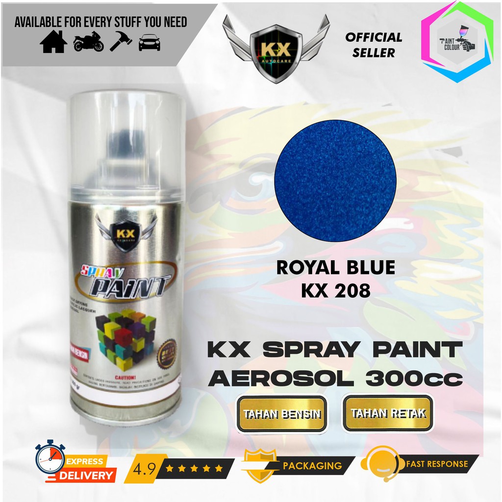 Cat Semprot Aerosol / Pylox KX Autocare Paint - KX 208 ROYAL BLUE