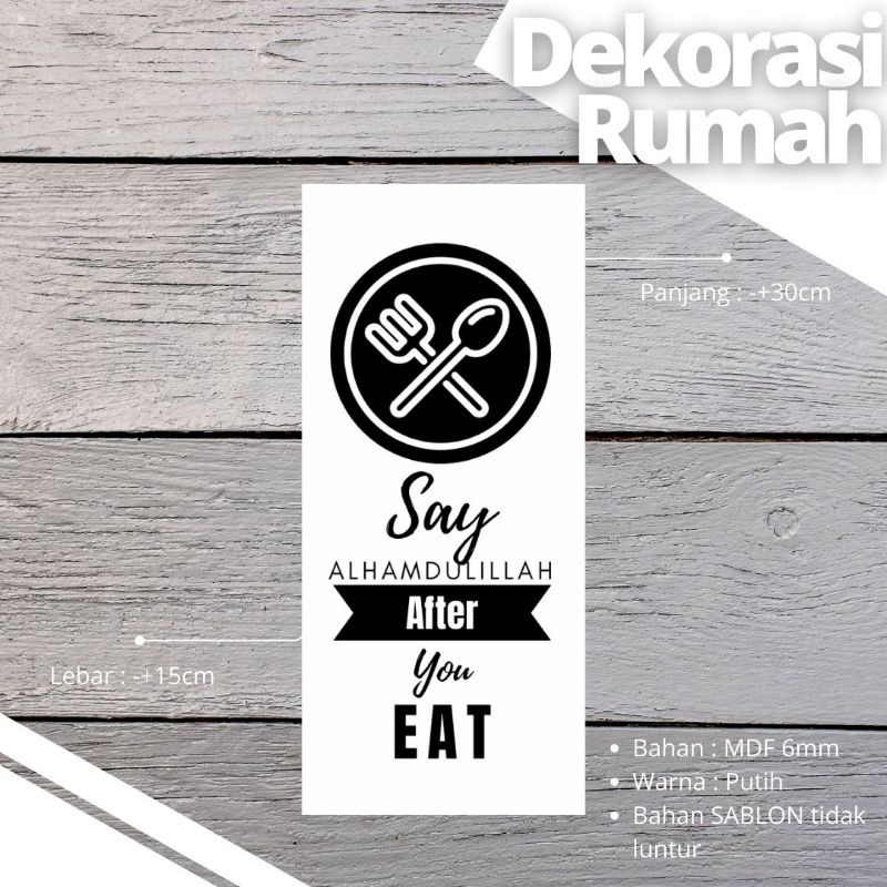 WALLDECOR ISLAMI GANTUNGAN DINDING RUANG MAKAN HIASAN WALLPAPER RUMAH