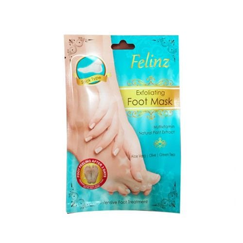 FELINZ EXFOLIOATING FOOT MASK SHEET MASKER KAKI PENGELUPAS KOSMETIK