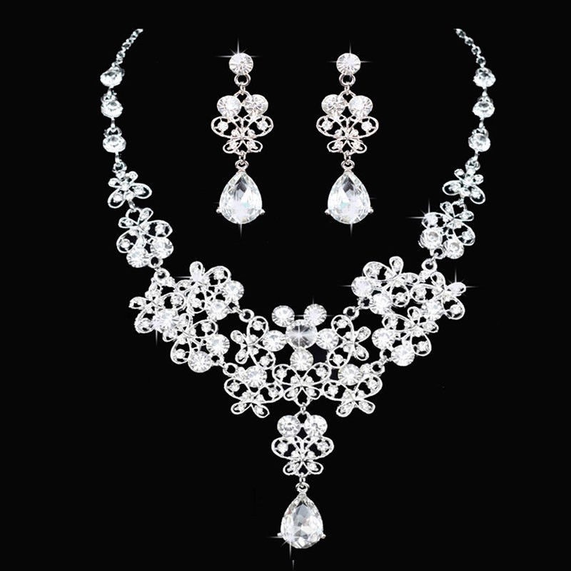 Austria Jewelry Set - Mahkota Anting Kalung - Aksesoris Pengantin - Bridal Crown