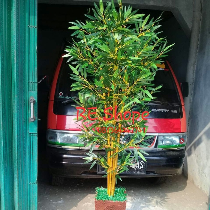 Pohon Bambu Plastik Bunga Hias