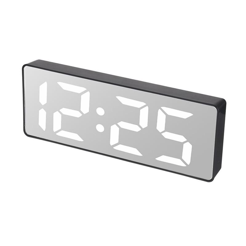 Jam Meja Digital Mini Led Weker Alarm Clock Mirror GH-0712 Putih