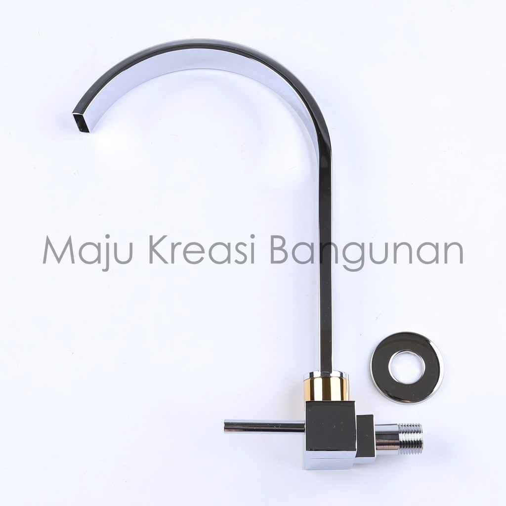 Kran Angsa ONDA V 648 GKT Keran Cuci Piring Sink Tembok Chrome Silver V648GKT