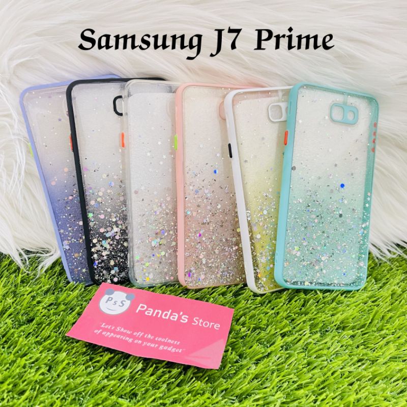 Glitter Case Samsung J7 Prime Funny Color Dengan Pelindung Kamera (PsS)