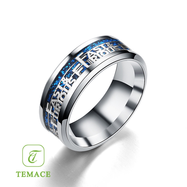 Cincin Berlian Titanium Warna Emas untuk Pasangan / Pria / Wanita cc117