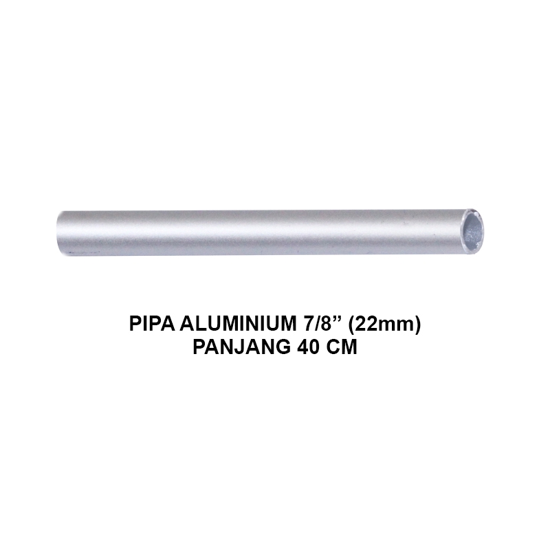 EELIC PIA-ALM22MMX1MM Pipa aluminium pipa bulat ukuran 7/8" (22mm) x 1mm panjang 40 cm
