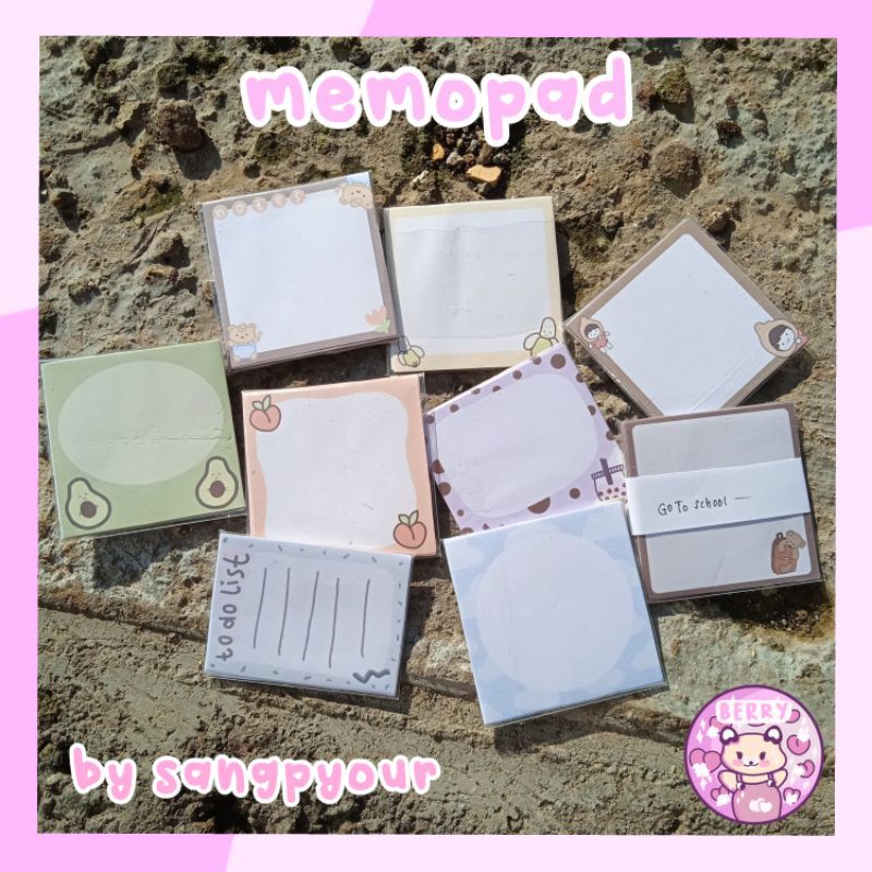 

memopad by sangpyour. cocok untuk notes,journal,and planner.sticky notes,sticky memo