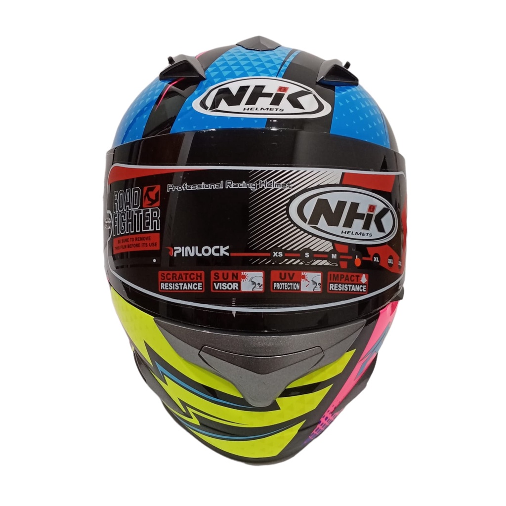 HELM FULL FACE NHK MOTIF RACE PRO FLASH BLACK PINK GLOSSY