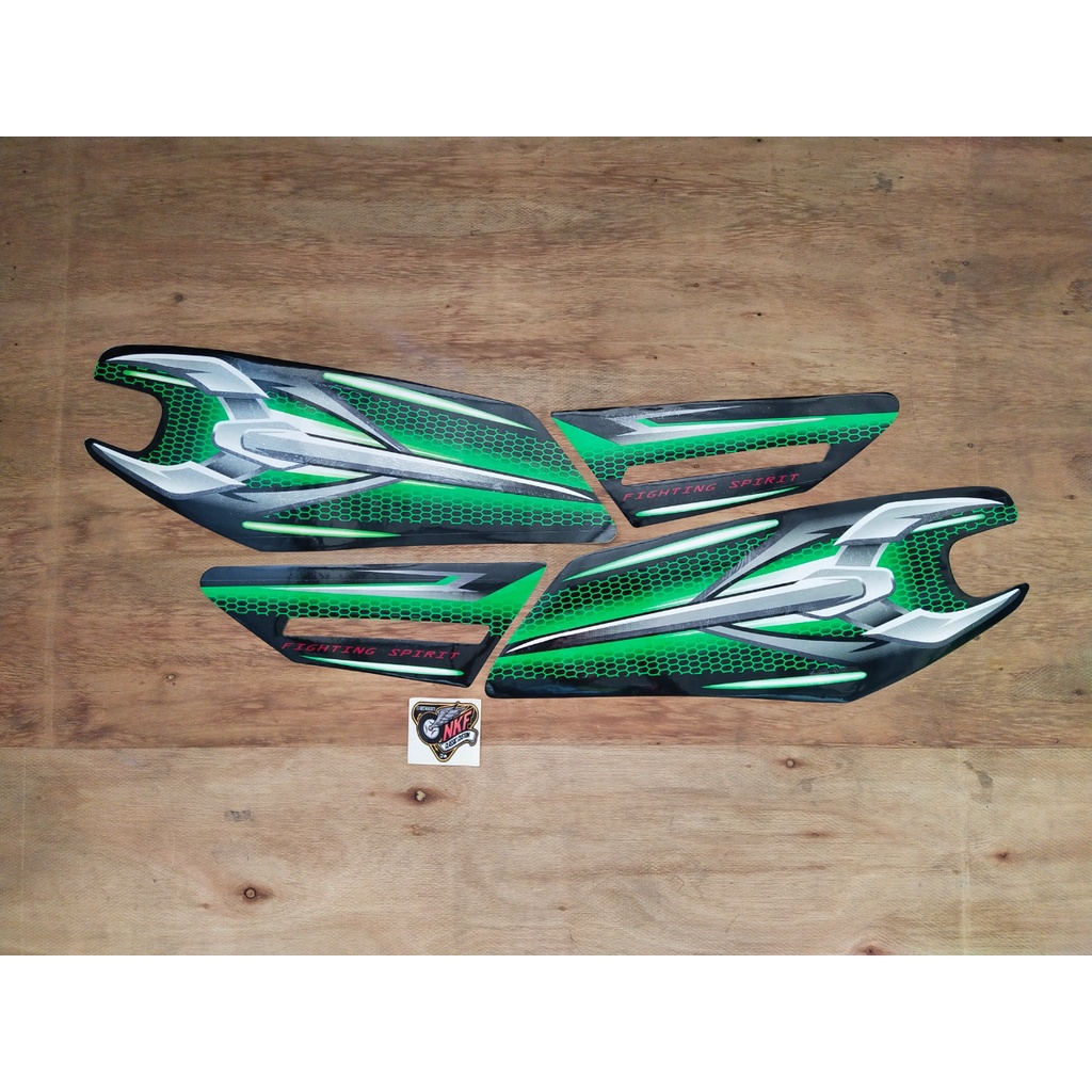 Stiker Striping Les Lis Motor Rx King Tahun 2007 2008 Warna hijau