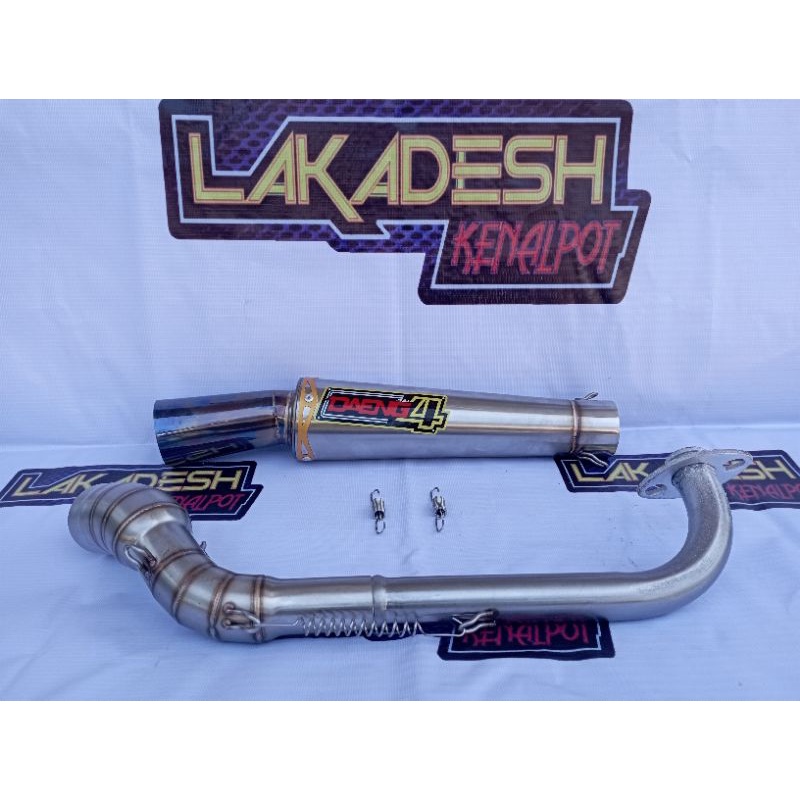 KNALPOT DAENG 4 (INLET 50) BEAT MIO VARIO AEROX SCOOPY NMAX PCX LEXI ADV GENIO FREEGO XRIDE DLL