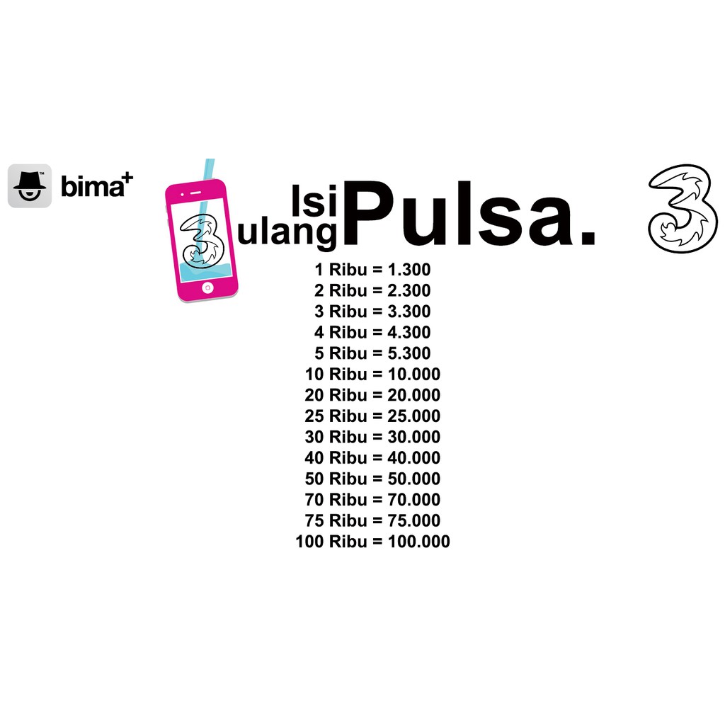 ISI ULANG PULSA ELEKTRIK THREE TRI 3