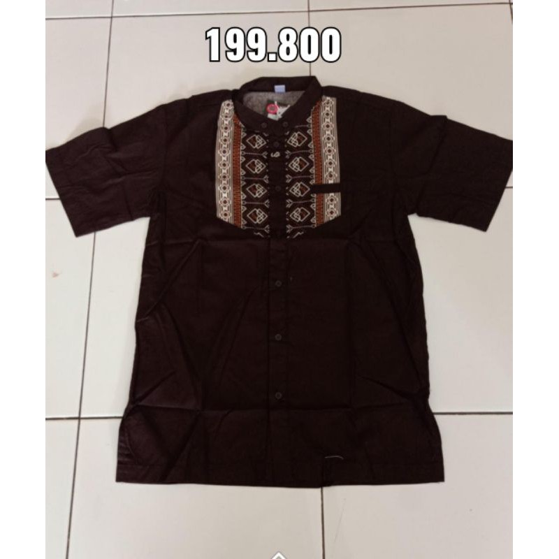 RABBANI KEMEJA KOKO KEMKO ETNIK BAASYIR Coklat