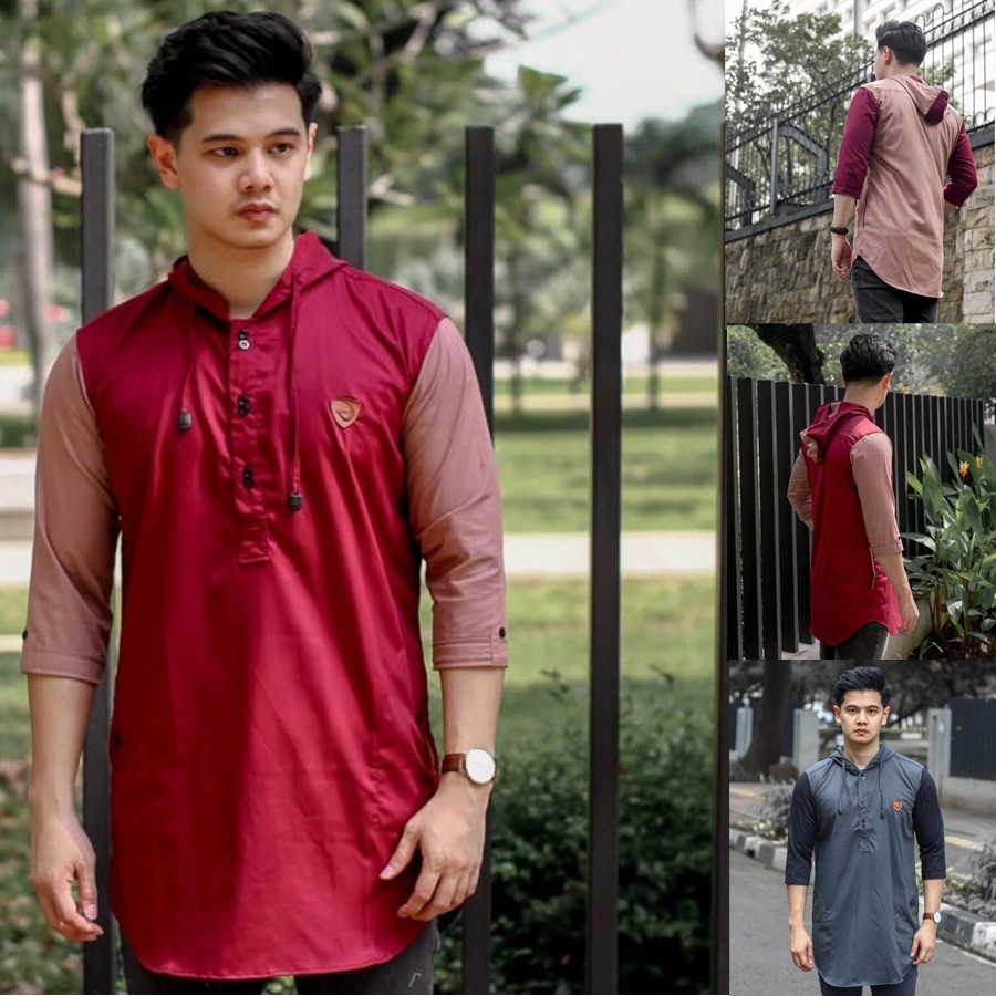 Baju Kemeja Kurta Hoodie Casual Quways Premium Limited Editions Bisa COD