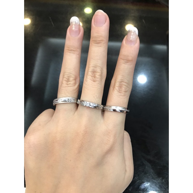 Cincin emas putih kadar 375 big size