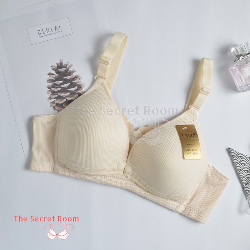 TALLY BRA BH MENYUSUI 2665 I TANPA KAWAT | CUP C | BUSA TIPIS | KAIT 4 | SIZE 36-42