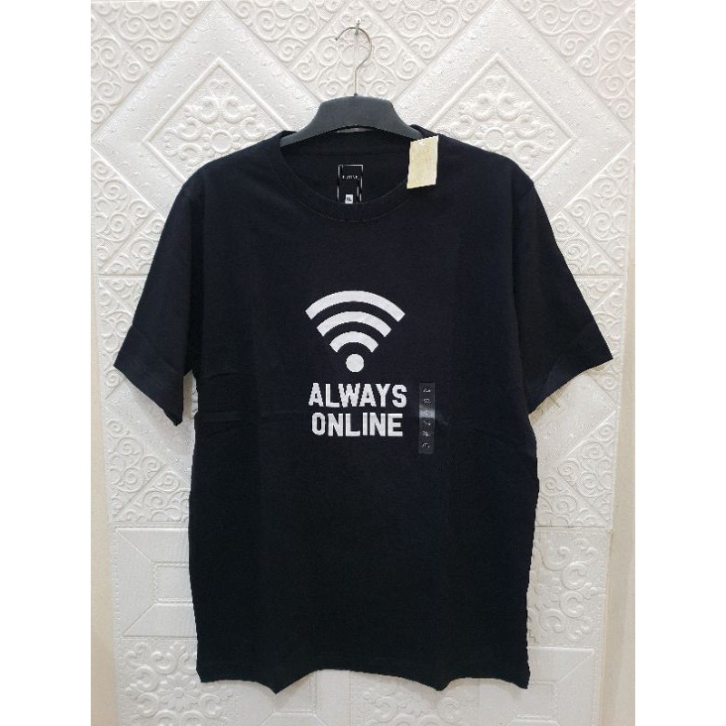 Kaos BIG SIZE T Zone Always online XL dan 3XL