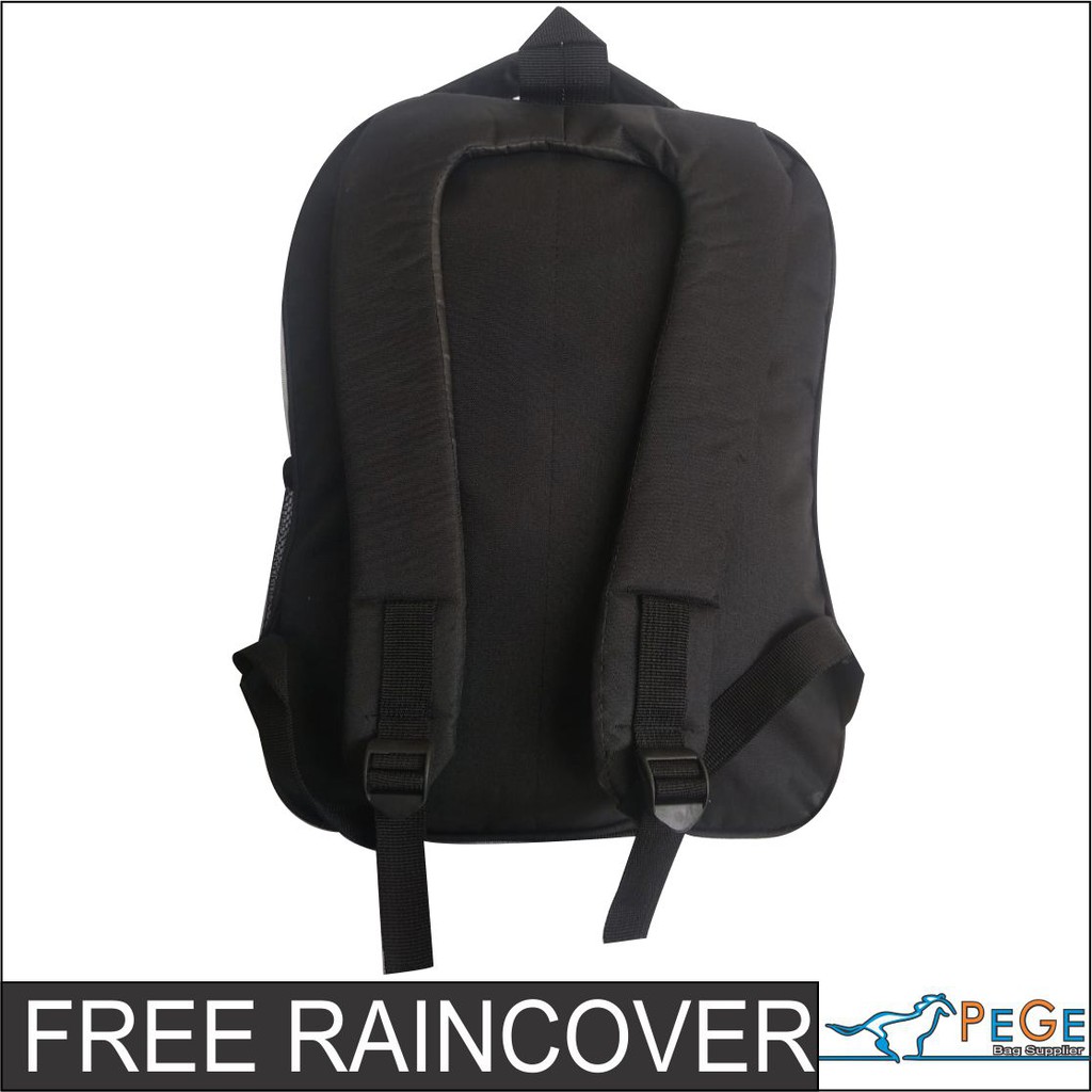 TAS RANSEL LAPTOP EMBOSS  PRIA DAN WANITA / TAS PUNGGUNG TAS SEKOLAH FREE RAINCOVER - Unipolo - 8801