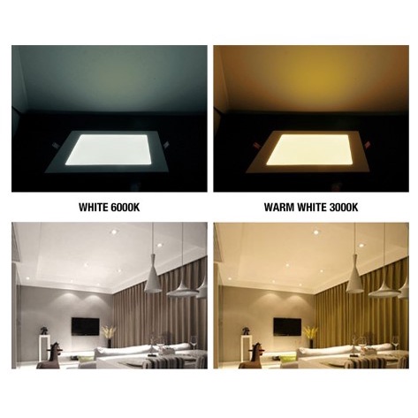 LAMPU PANEL LED DOWNLIGHT PUTIH INBOW KOTAK TIPIS 12w / 18w / 24w