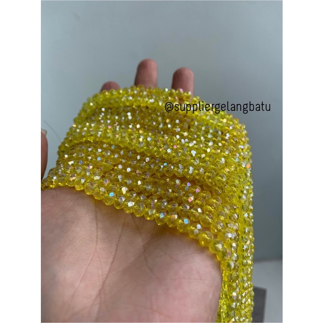 Crystal Ceko kilap 6mm yellow quartz kuarsa kuning bening kristal acc