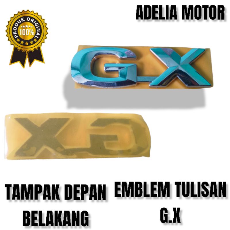 Emblem GX tulisan GX Ertiga Bacaan GX Ertiga huruf GX