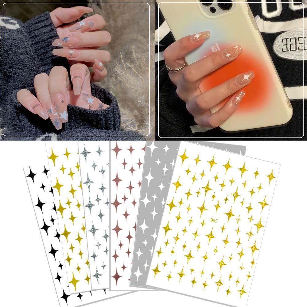 Needway Stiker Nail art 3D 1pcs Bronzing Gold Laser Manicure