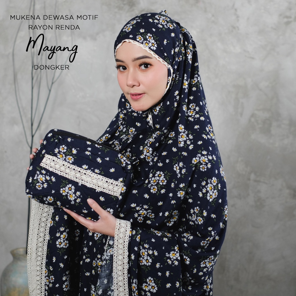 MUKENA BALI TASIK - MUKENA RAYON RENDA DEWASA MOTIF MAYANG