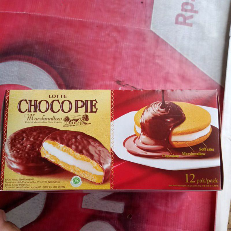 

Lotte choco pie 336gr isi 12 pak