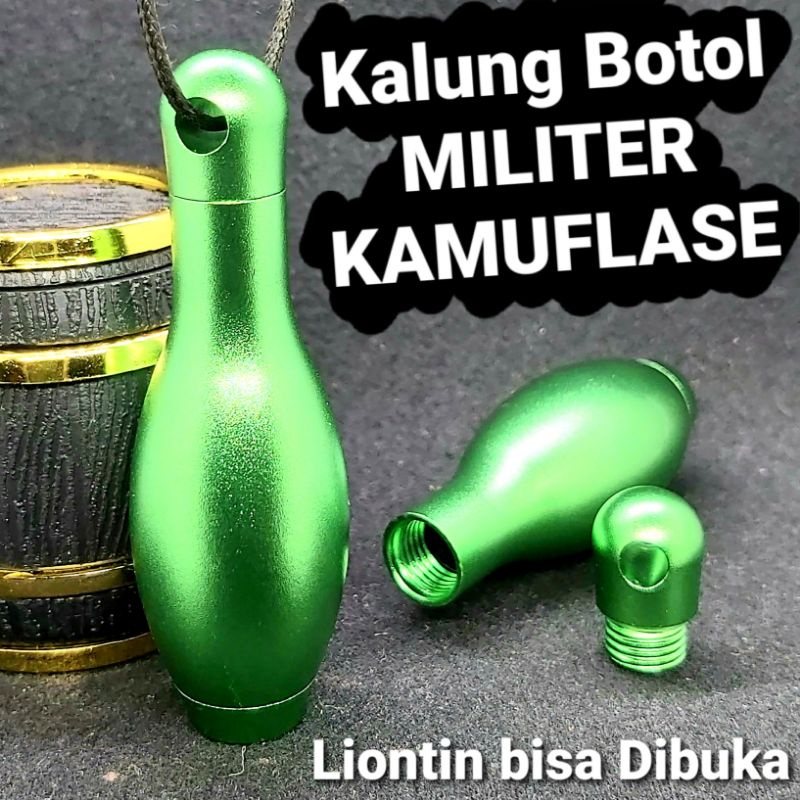 KALUNG MINYAK Obat Parfum Liontin TABUNG Foto TITANIUM BIG HIJAU