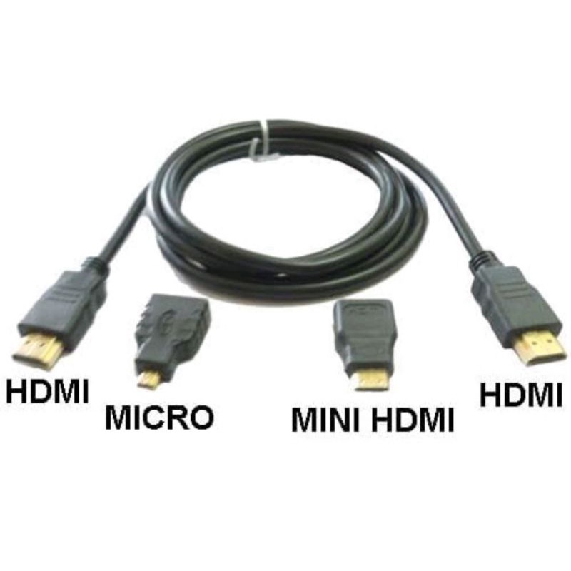 KABEL HDMI 3 IN 1 / KABEL HDMI 3IN1 (HDMI + MINI HDMI + MICRO HDMI)