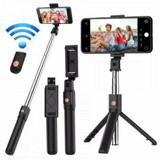 Selfie Stick Bluetooth 3 In 1 Tongsis Bluetooth 2 In 1 tripod tongsis bluetooth_NA