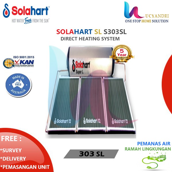 Solahart Direct Heating S 303 SL | Pemanas Air Matahari