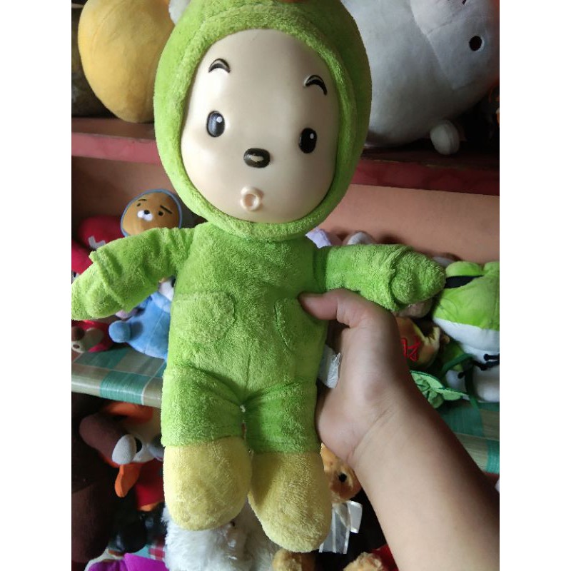 (boneka pl) boneka bayi cowok hijau costum burung