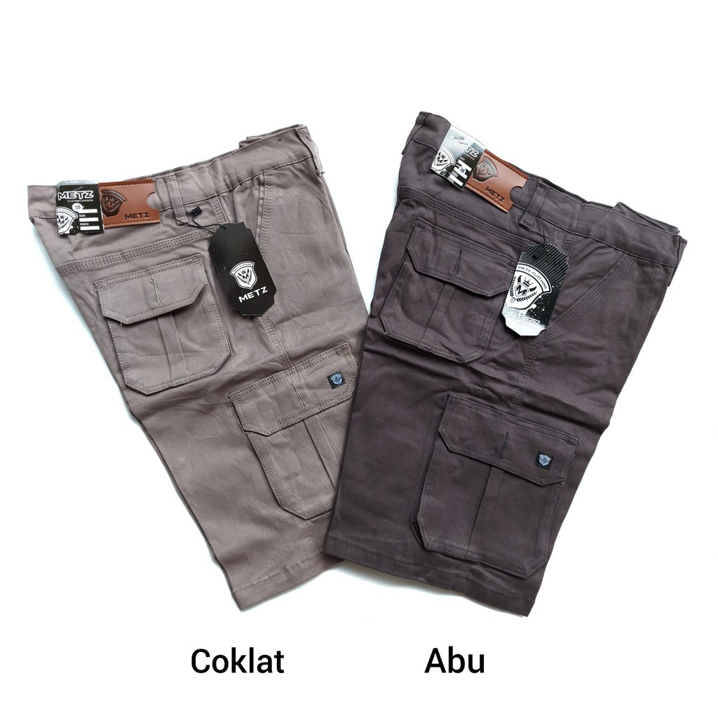 Big Size 27-44 Edition - Celana Cargo Pendek Pria Bahan Cotton Combed