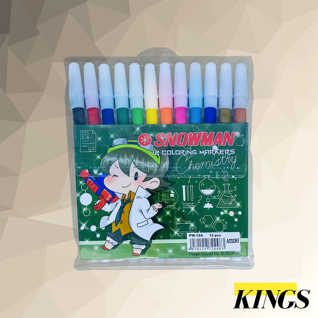 

Snowman Color Markers / Spidol 12 Warna PW-12A