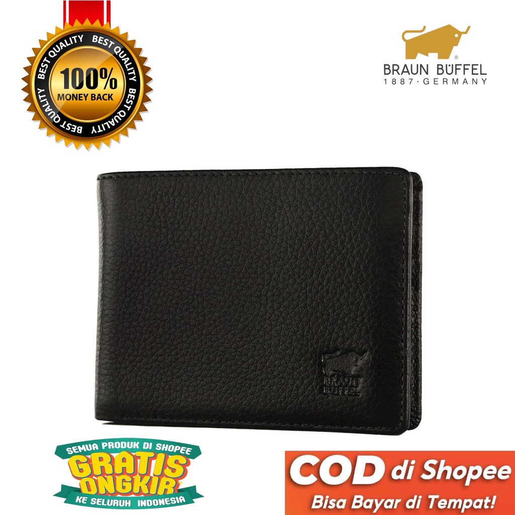 TOKOKOE - Dompet Pria Bahan Kulit Sapi Asli - BB Mil 013 Black